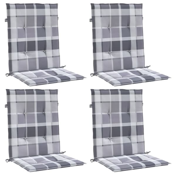 vidaXL stolehynde m. lav ryg 4 stk. 100x50x3 cm oxfordstof gråternet