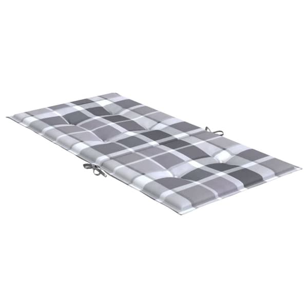 vidaXL stolehynde m. lav ryg 4 stk. 100x50x3 cm oxfordstof gråternet