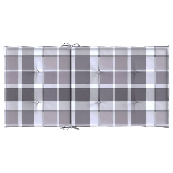 vidaXL stolehynde m. lav ryg 4 stk. 100x50x3 cm oxfordstof gråternet