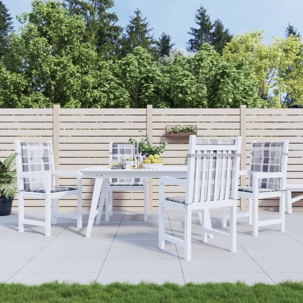 vidaXL stolehynde m. lav ryg 4 stk. 100x50x3 cm oxfordstof gråternet