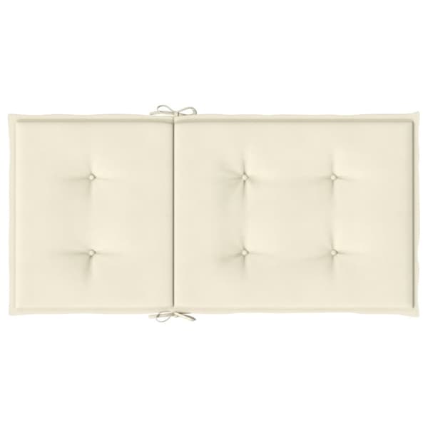 vidaXL stolehynde m. lav ryg 6 stk. 100x50x3 cm oxfordstof cremefarvet