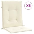 Miniatyrbillede 2 af 9: vidaXL stolehynde m. lav ryg 6 stk. 100x50x3 cm oxfordstof cremefarvet