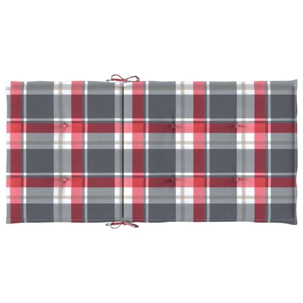 vidaXL stolehynde m. lav ryg 6 stk. 100x50x3 cm oxfordstof rødternet