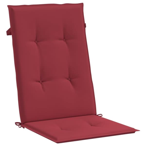 vidaXL stolehynder m. høj ryg 4 stk. 120x50x3 cm stof vinrød