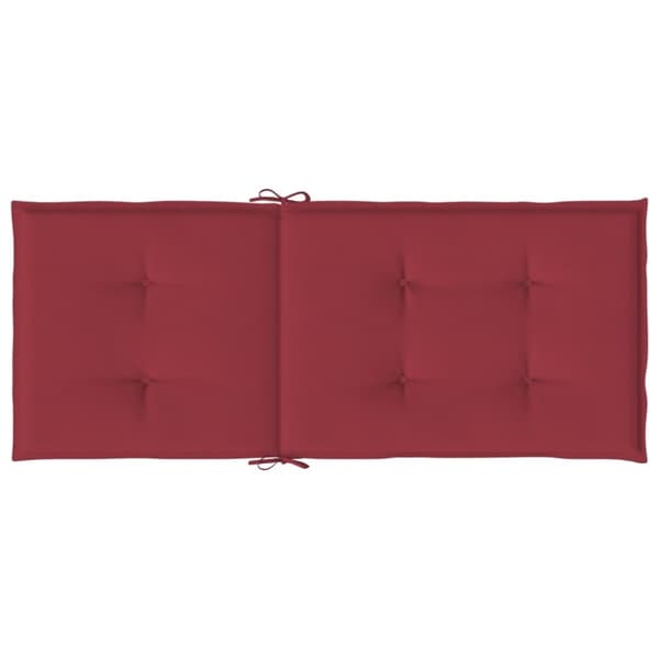 vidaXL stolehynder m. høj ryg 4 stk. 120x50x3 cm stof vinrød