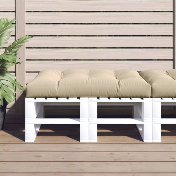 vidaXL pallehynde 120x80x12 cm stof beige