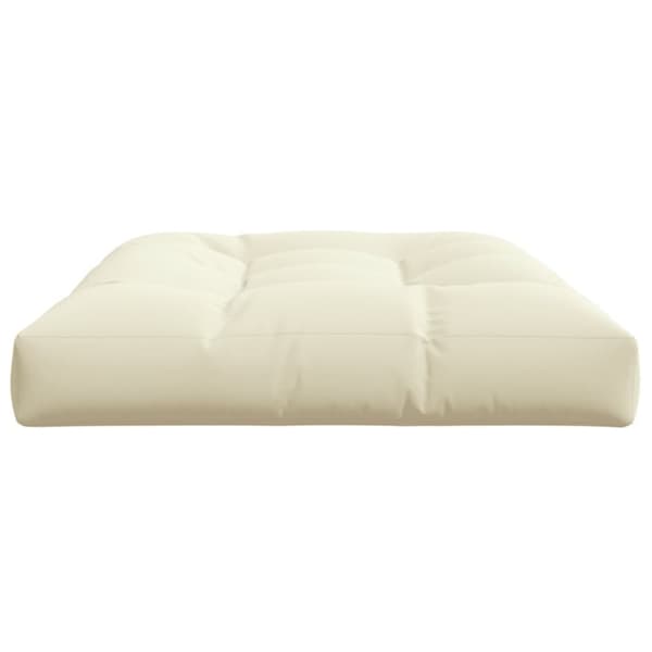 vidaXL pallehynde 120x80x12 cm stof cremefarvet