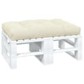 Miniatyrbillede 2 af 9: vidaXL pallehynde 120x80x12 cm stof cremefarvet