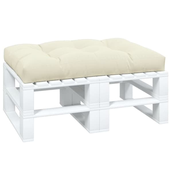 vidaXL pallehynde 120x80x12 cm stof cremefarvet
