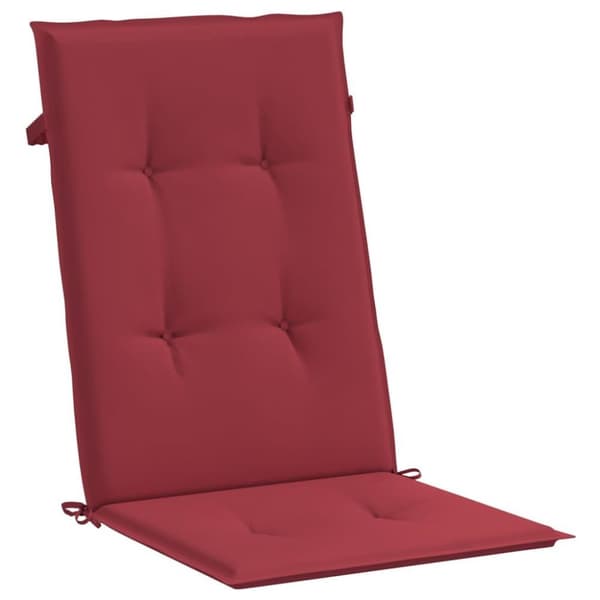 vidaXL stolehynder m. høj ryg 2 stk. 120x50x3 cm stof vinrød
