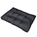 Miniatyrbillede 4 af 6: vidaXL Sort Fyrretræ og polyester Stor Holdbar Patio Sofa