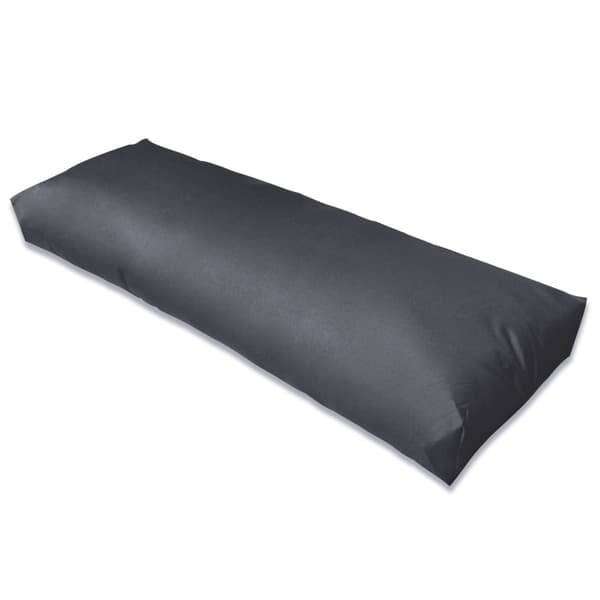 vidaXL Sort Fyrretræ og polyester Stor Holdbar Patio Sofa