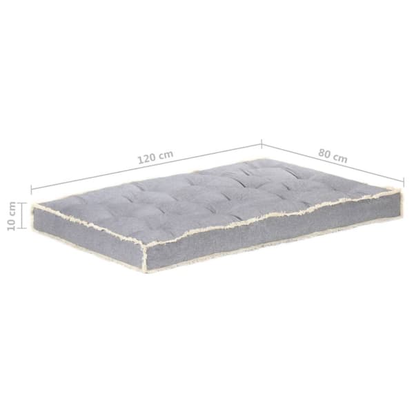 vidaXL Dyna till pallsoffa antracit 120x80x10 cm