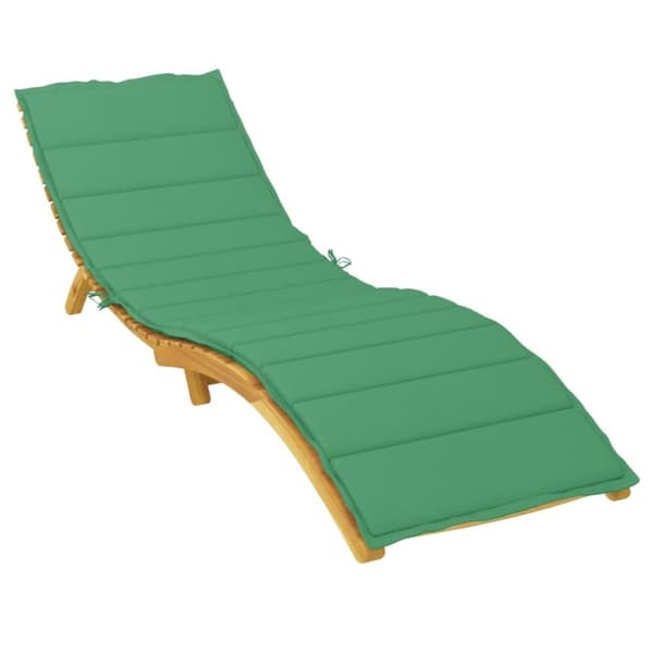 vidaXL Solsängsdyna grön 200x60x3 cm oxfordtyg