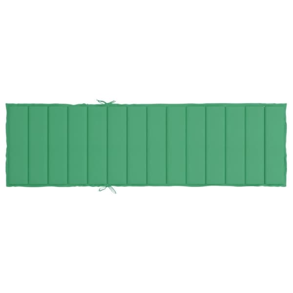 vidaXL Solsängsdyna grön 200x60x3 cm oxfordtyg
