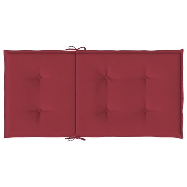 vidaXL Stolsdynor 2 st vinröd 100x50x3 cm oxfordtyg