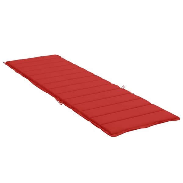 vidaXL Solsängsdyna röd 200x60x3 cm oxfordtyg