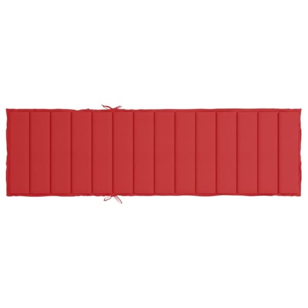 vidaXL Solsängsdyna röd 200x60x3 cm oxfordtyg