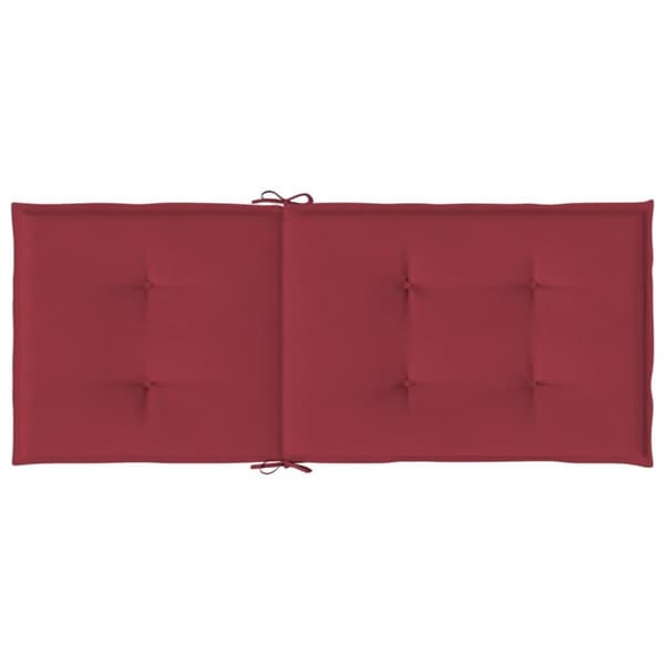 vidaXL Stolsdynor 2 st vinröd 120x50x3 cm tyg