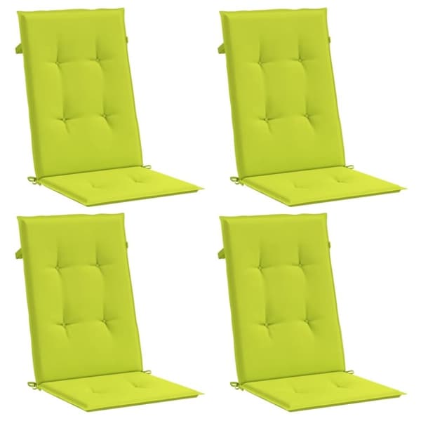 vidaXL Stolsdynor 4 st ljusgrön 120x50x3 cm tyg