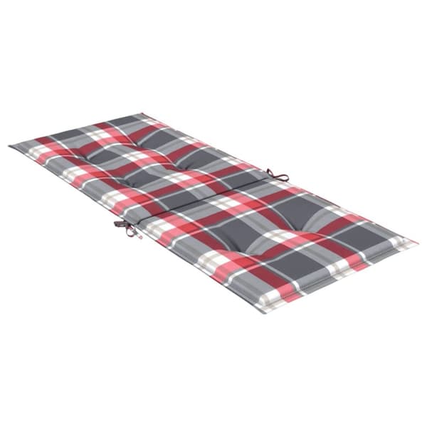 vidaXL Stolsdynor 6 st rödrutig 120x50x3 cm tyg