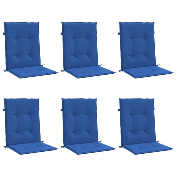 vidaXL Stolsdynor 6 st kungsblå 100x50x3 cm oxfordtyg