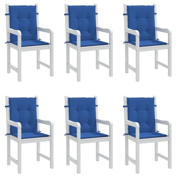 vidaXL Stolsdynor 6 st kungsblå 100x50x3 cm oxfordtyg