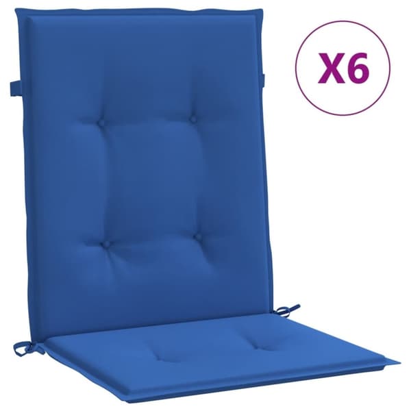 vidaXL Stolsdynor 6 st kungsblå 100x50x3 cm oxfordtyg