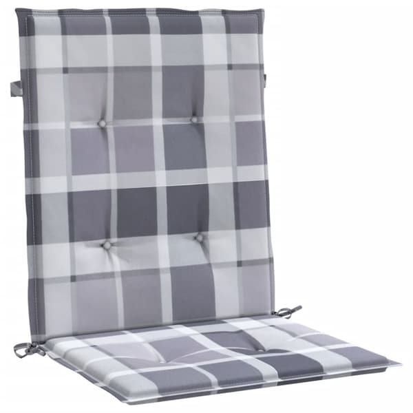 vidaXL Stolsdynor 6 st grårutig 100x50x3 cm oxfordtyg