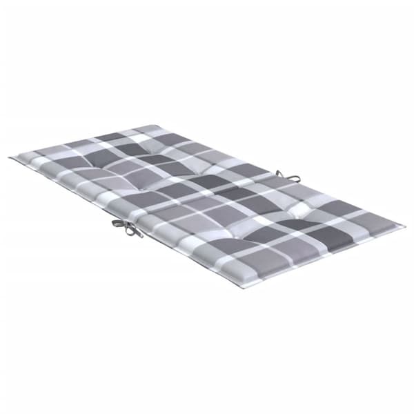 vidaXL Stolsdynor 6 st grårutig 100x50x3 cm oxfordtyg