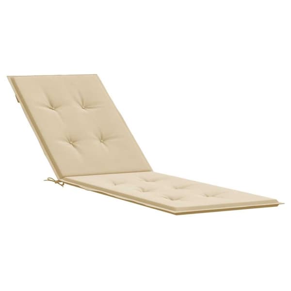 vidaXL Solsängsdyna beige (75+105)x50x4 cm