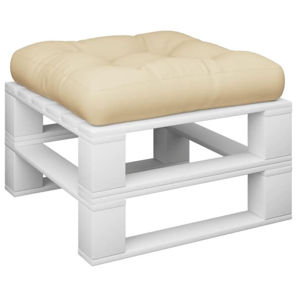 vidaXL Palldyna beige 58x58x10 cm tyg