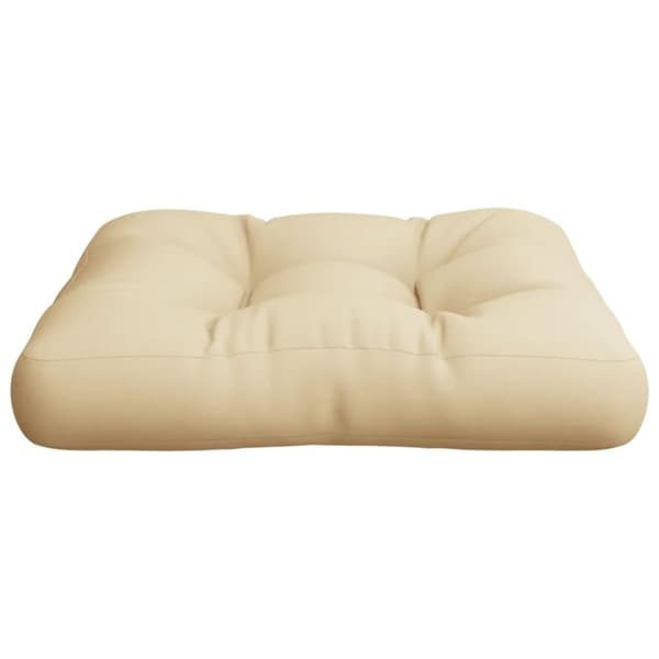 vidaXL Palldyna beige 58x58x10 cm tyg