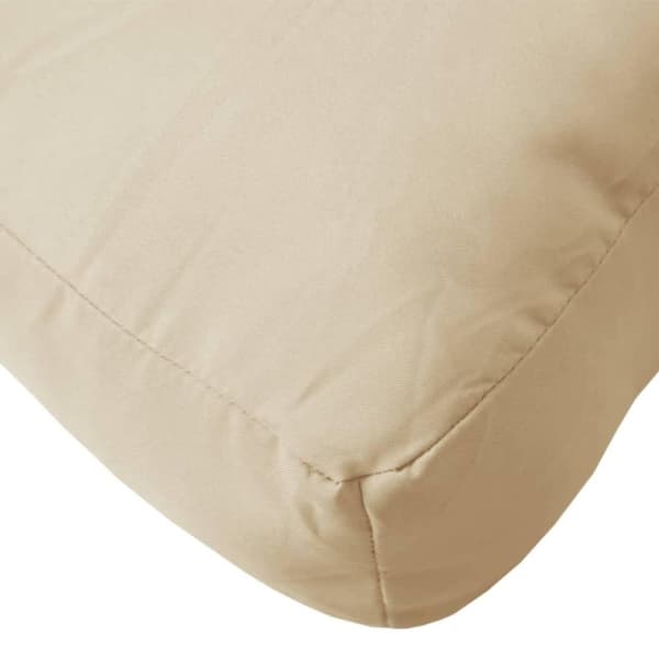 vidaXL Palldyna beige 58x58x10 cm tyg