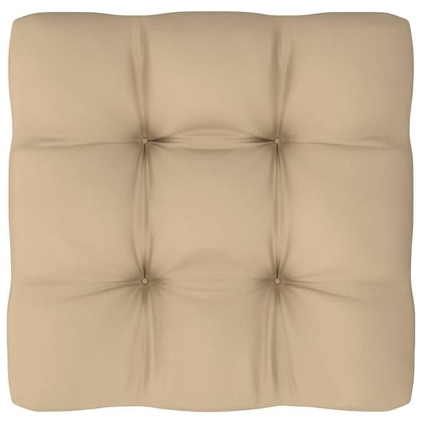 vidaXL Palldyna beige 58x58x10 cm tyg