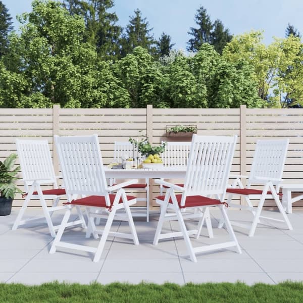 vidaXL hynder til havestol 6 stk. 50x50x3 cm oxfordstof vinrød