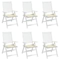 Miniatyrbillede 4 af 8: vidaXL hynder til havestol 6 stk. 50x50x3 cm oxfordstof cremefarvet