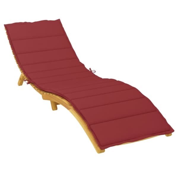 vidaXL hynde til liggestol 200x60x3 cm oxfordstof vinrød