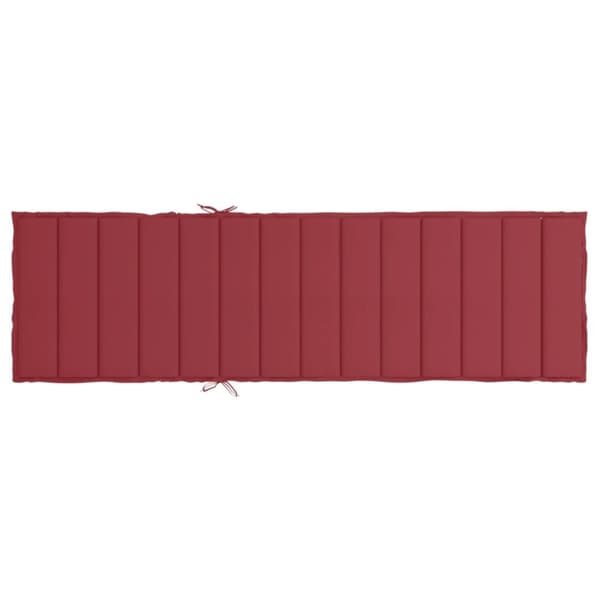 vidaXL hynde til liggestol 200x60x3 cm oxfordstof vinrød