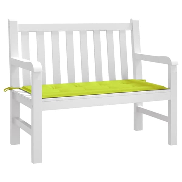 vidaXL hynde til havebænk 100x50x3 cm oxfordstof lysegrøn