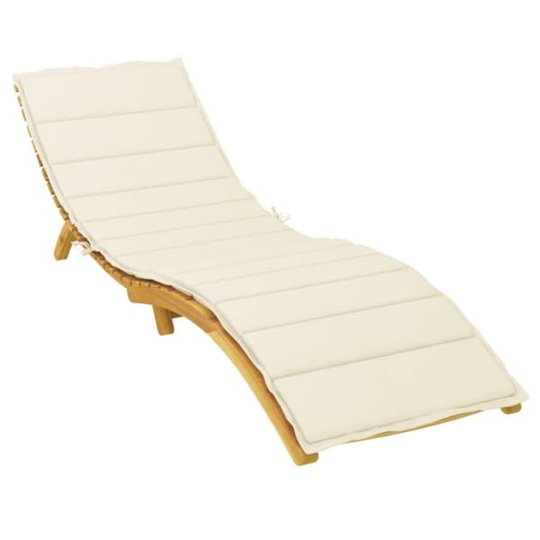 vidaXL hynde til liggestol 200x60x3 cm oxfordstof cremefarvet