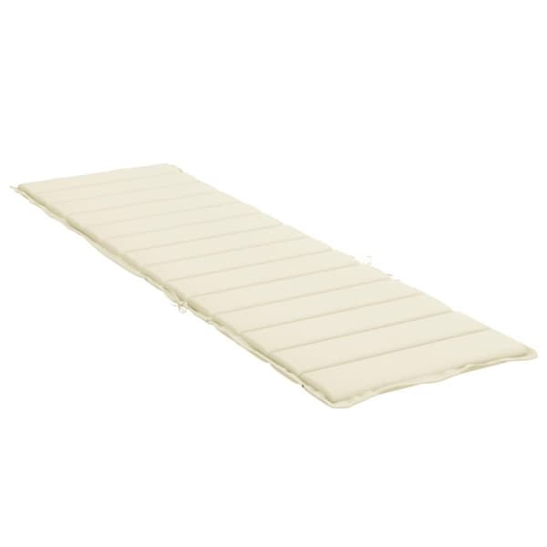 vidaXL hynde til liggestol 200x60x3 cm oxfordstof cremefarvet