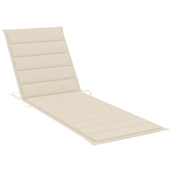 vidaXL hynde til liggestol 200x60x3 cm oxfordstof cremefarvet