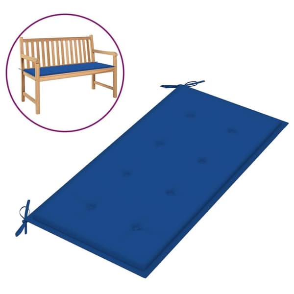 vidaXL hynde til havebænk 100x50x3 cm oxfordstof kongeblå