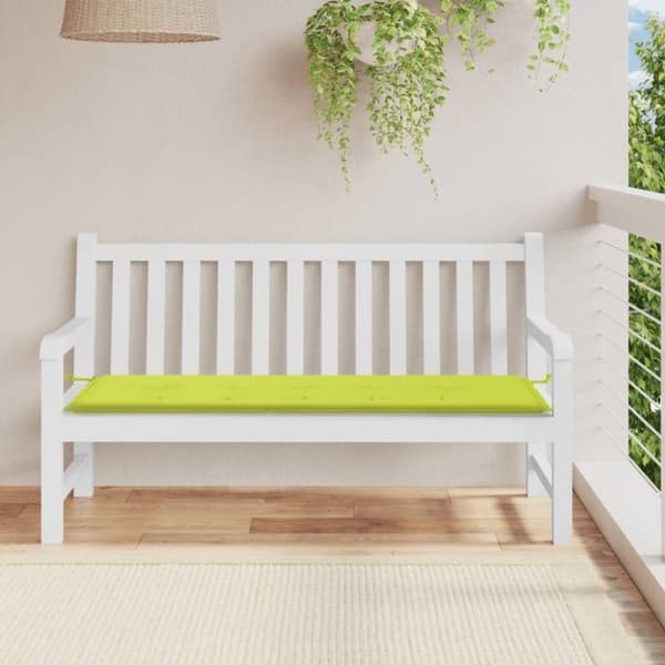 vidaXL hynde til havebænk 150x50x3 cm stof lysegrøn