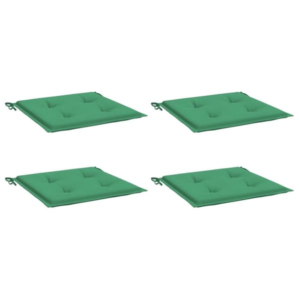 vidaXL hynder til havestol 4 stk. 50x50x3 cm oxfordstof grøn