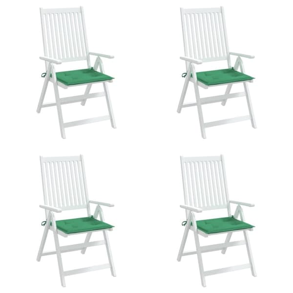 vidaXL hynder til havestol 4 stk. 50x50x3 cm oxfordstof grøn