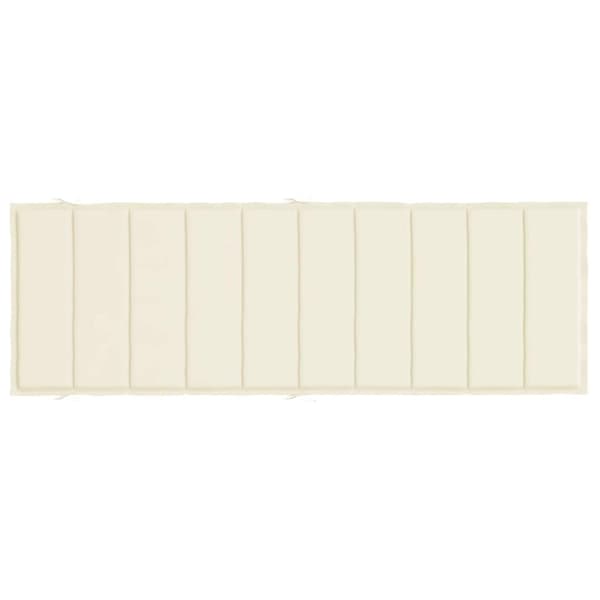 vidaXL hynde til liggestol 186x58x3 cm oxfordstof cremefarvet