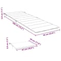 Miniatyrbillede 10 af 10: vidaXL hynde til liggestol 186x58x3 cm oxfordstof cremefarvet