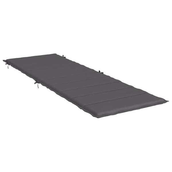 vidaXL Solsängsdyna antracit 186x58x3 cm oxfordtyg